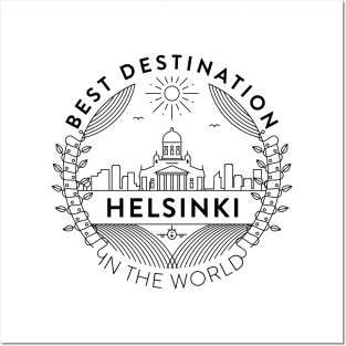 Helsinki Minimal Badge Design Posters and Art